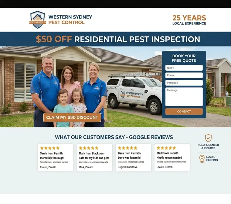 ad landing page content writing