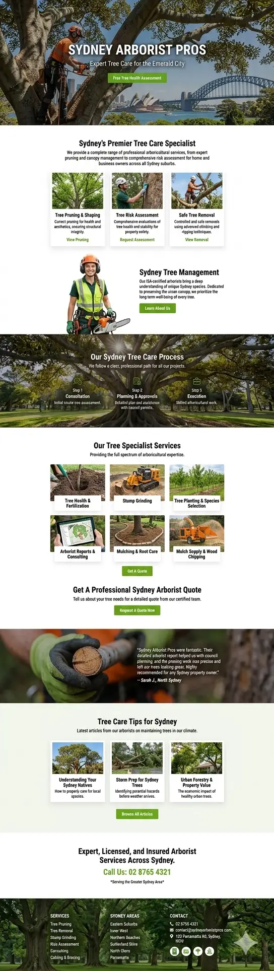 tree removal website design